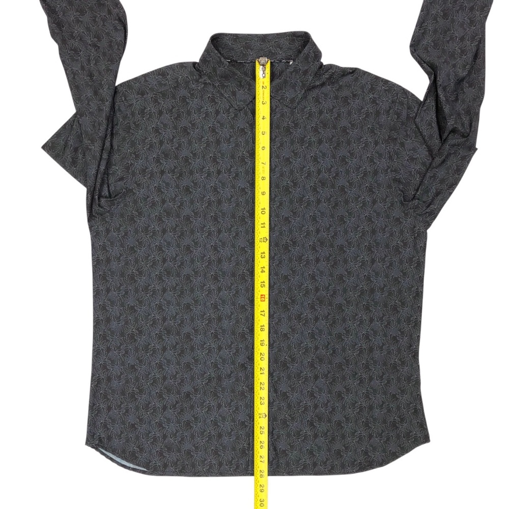 Robert Graham Gray UV Protection Stretch Long Sleeve Shirt Size L Classic Fit - Picture 10 of 11